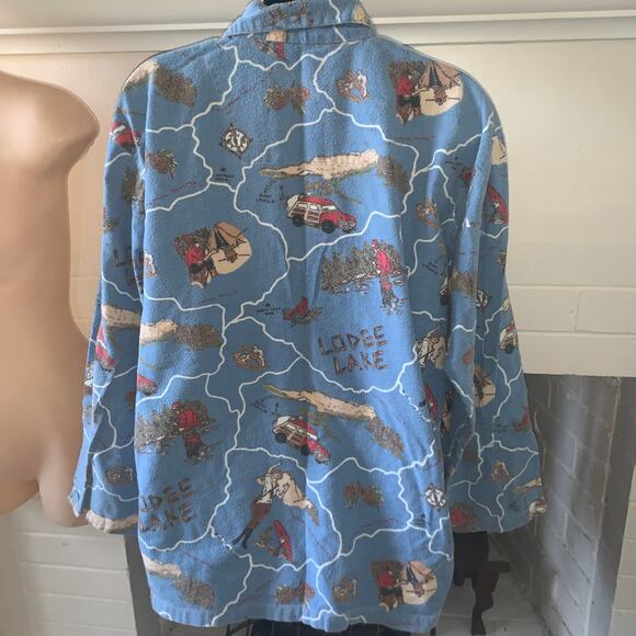 VINTAGE 90's PJ SALVAGE FLANNEL CABINCORE LAKE LODGE PAJAMAS Grunge - Picture 5 of 9